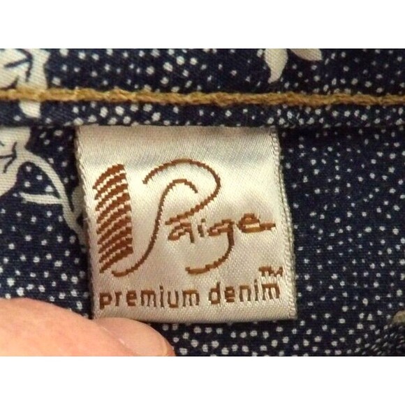 Paige Premium Denim Coldwater Canyon Bell Flare Dark Jeans Size 27 USA size 4 - Picture 7 of 16